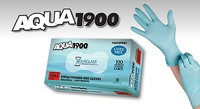 Non-Medical Gloves, Handpro, Nitrile, Aqua Color, Chlorinated, Powder Free, Large  HG-1903-L  by Cleanroom World