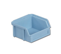 Stacking Plastibox Parts Bins, Light Blue by Cleanroom World