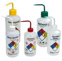 Nalgene Safety Bottles; Acetone, 16 oz, Red 28mm Spout Cap, CRW-1720