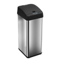 Fire Rated Trash Receptacles; 13 Gallon Stainless Steel, Slim, Rectangular  with Plastic Liner, HL-HLSS13RFR - Cleanroom World