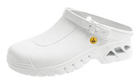 ESD Cleanroom Shoes, Autoclavable, Unisex, Size 38, White by Cleanroom World