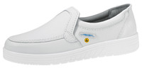 ESD Cleanroom Shoes, Slip Resistant, Size 40, White by Cleanroom World