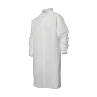 Disposable Lab Coats, Light Weight Polypropylene, Snap Close, M-3XL by Cleanroom World