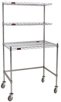Cleanroom Tables, Eagle Table, Stainless Steel Wire Top, Overshelves by Cleanroom World