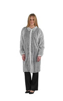 Lab Coat, Polypropylene, Highly Breathable, Velcro Front Close, Elastic Wrists By Cleanroom World