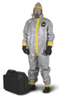 Kappler Zytron 200 Coveralls:. Attached Hood/Boots, Elastic