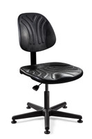 Harsh Environment Chairs, Seat Height: 15"-20", Dura Heavy Duty, Black Polyurethane, Seat Height Options, Control Options, Black Nylon Base, Mushroom Glides