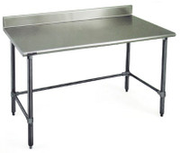 Stainless Steel Work Table, Eagle, Spec Master, 14/304 Stainless Steel Backsplash & Base, NSF by Cleanroom World