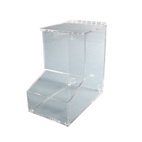 Bulk Dispensers with Front Tray, 6"W x 10"H x 10"D, 1 Compartment, 1/4" PETG Material By Cleanroom World