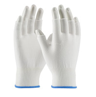 Glove Liners, Nylon, Medium Weight, Partial Finger Tip, Low Lint, S-XL, 12 pairs/pack By Cleanroom World