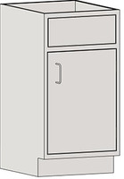 Casework Base Unit, Free Standing Sink Base, Type 304 Stainless Steel, Right Swinging Door