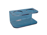 Bottle Holders; 2 Bottle Holder, 3″ Diameter Wall Mounted Bottle Holders, 9W x 4H x 5D, SC-BH-200-PETG (SC-BH-200-PETG) Material By Cleanroom World