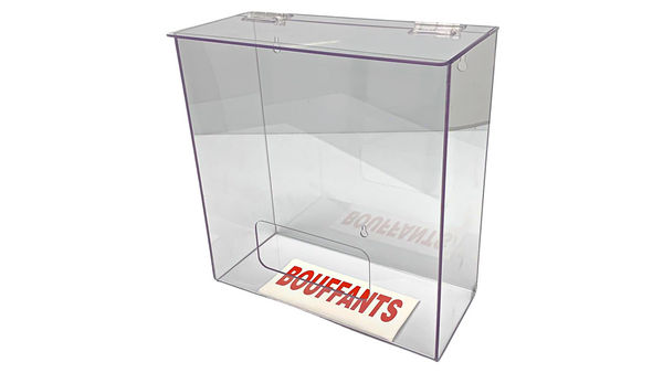 Bouffant Cap Dispensers, Acrylic, 12"W x 12"H x 5-1/2"D By Cleanroom World