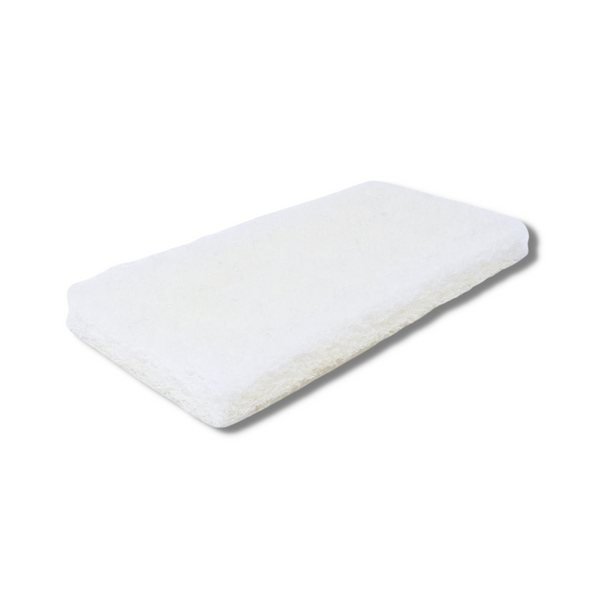 Scrubbing Pads, Light Duty, Fine Grade, White By Cleanroom World