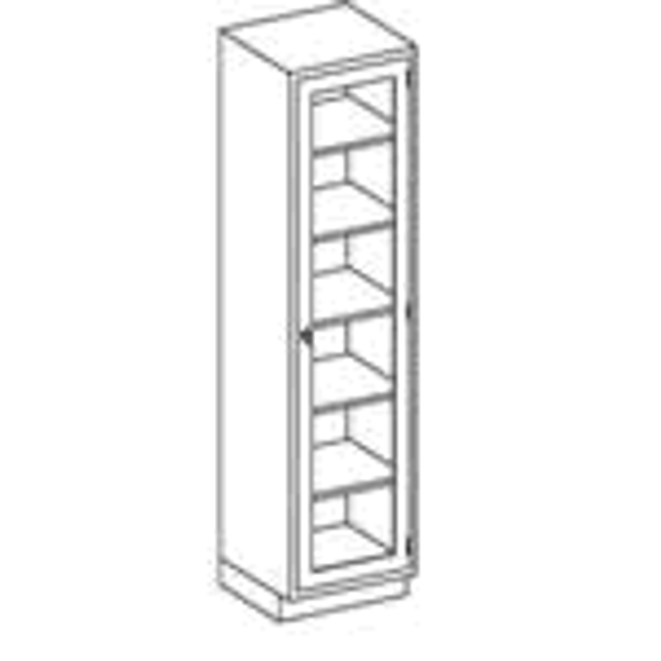 Stainless Steel Supply Cabinets, Hinged Glass Door