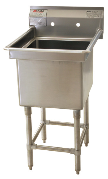 Utility Sink, Eagle, One Compartment 20x20x14 by Cleanroom World