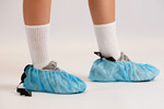 Conductive Shoe Covers, Conductive Strip, Large, Blue, 150 pairs/case  MX-SHO-C1B424  by Cleanroom World