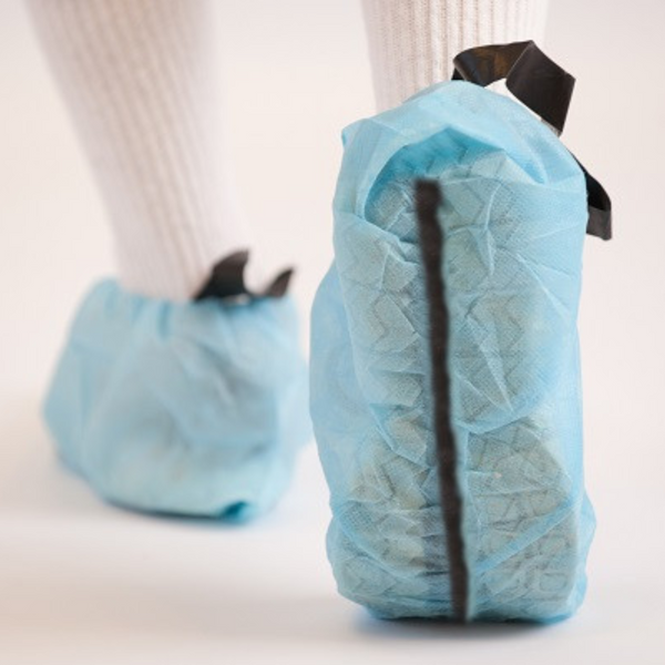 Conductive Shoe Covers, Non-Skid, Large, Blue by Cleanroom World