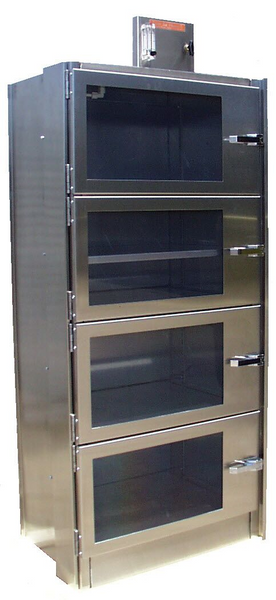Desiccator Cabinets, Low-Outgassing, 4 Compartments, 18x14x24 by Cleanroom World
