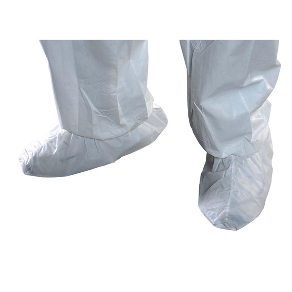 Cleanroom Shoe Covers, SafeStep, For Most Abrasive Floors, Medium, White, 100 pairs/case By Cleanroom World