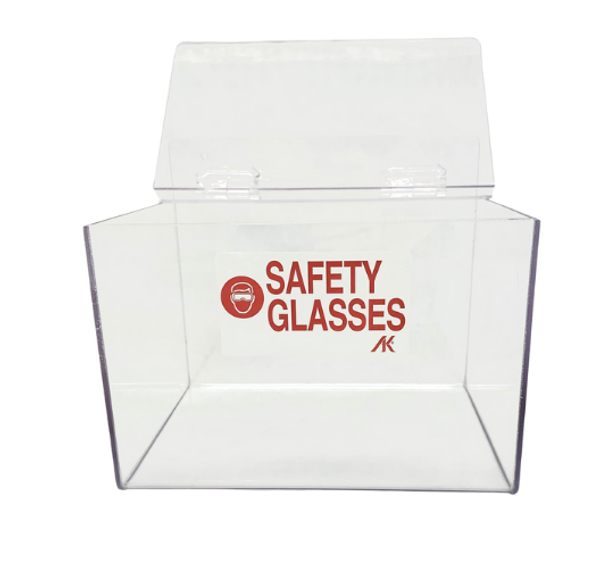 Safety Glass Dispensers - Double - Acrylic   9"W x 6"H x 6"D  AK-230-2  By Cleanroom World