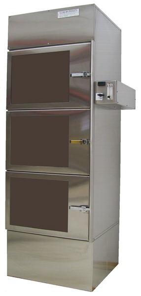 Desiccator Cabinets, Stainless Steel, 3 Compartments, 24"x18"x24"  by Cleanroom World