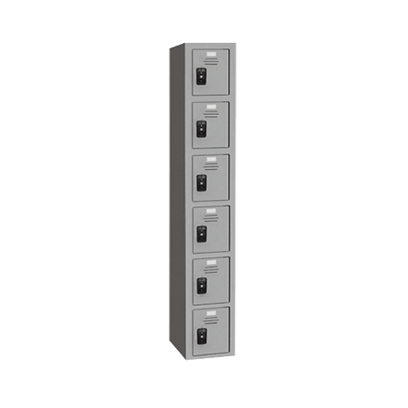 Plastic Locker - Six Tier by Cleanroom World