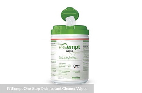 Cleanroom Disinfectant Wipes, Pre-Saturated, 6" X 7", Canister  CO-21221  by Cleanroom World