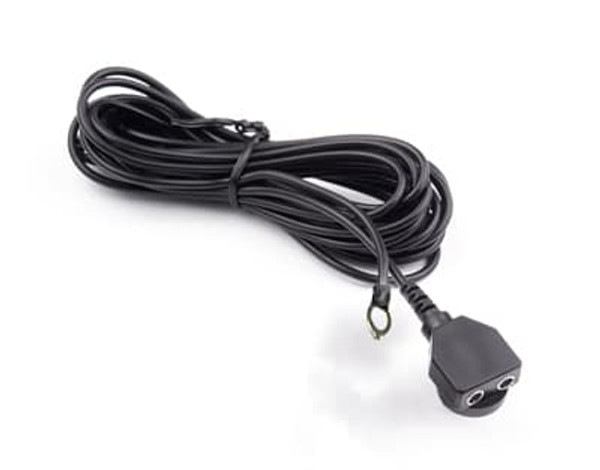 Common Dual Point Ground, Table Mat Grounding Cord, 15' - 10mm Male Snap By Cleanroom World