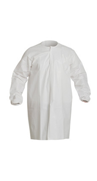 Cleanroom Tyvek Frocks, Zipper Front, Elastic Wrists, IsoClean Cleanroom Processed, S-4XL, DU-IC264S-OC-S  by Cleanroom World