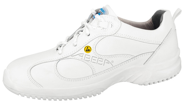 ESD Cleanroom Shoes, Foamed Midsole, White, Size 35 by Cleanroom World