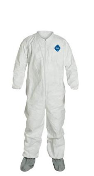 Tyvek Coveralls, Non Skid Boots, Elastic Wrists, Bulk Packaged,M-7XL by Cleanroom World