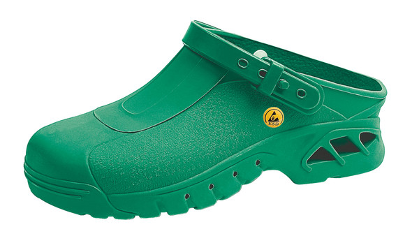 Cleanroom ESD Shoes, Autoclavable, Unisex, Green by Cleanroom World