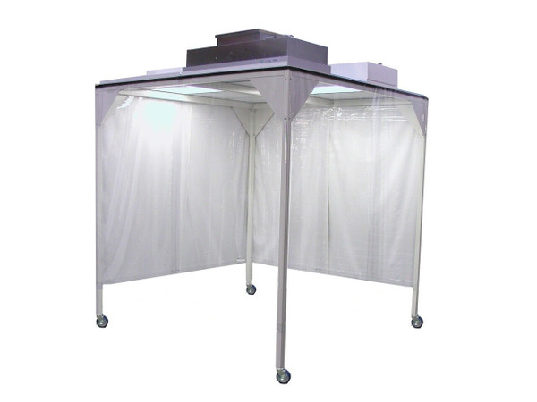Softwall Cleanroom | Portable, Strip Door, Wheels | 12x12 Feet
