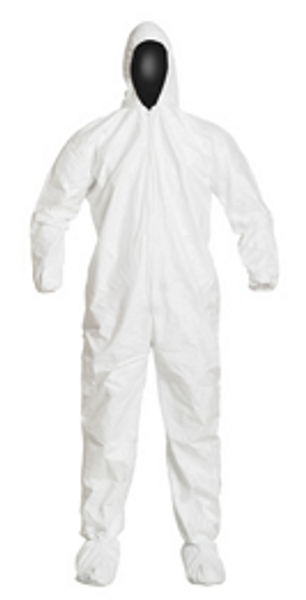 Tyvek Coveralls, Attached Hood/Boots, Cleanroom Processed, Individually Packaged by Cleanroom World