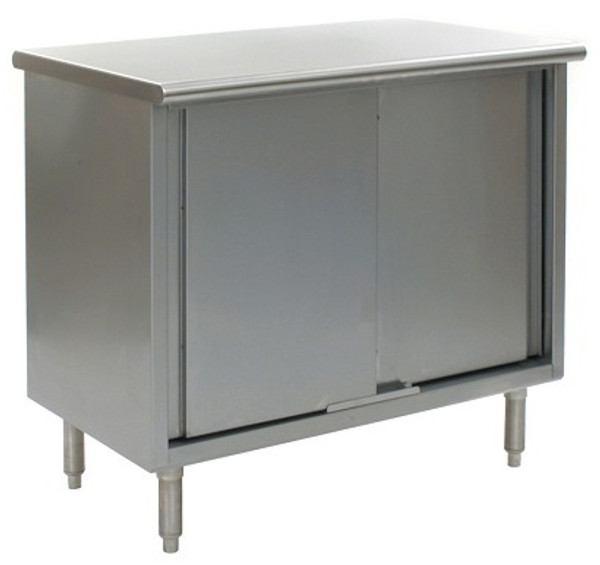 Stainless Steel Lab Cabinets, Flat Top, Sliding Doors, Type 304 Stainless Steel, Lower Storage, 24" x 36" by Cleanroom World