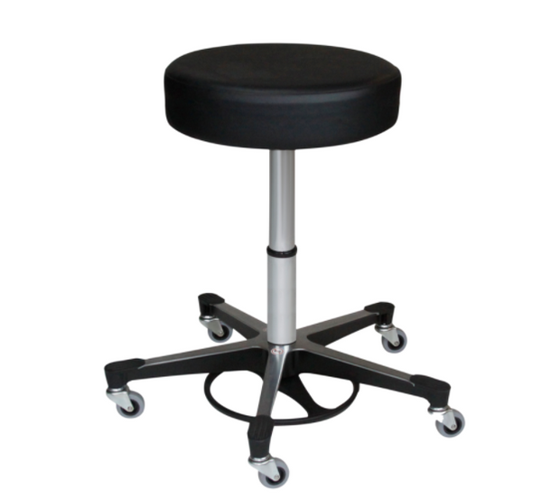 Lab Stools; Pneumatic Foot Operated, Casters, Height: 18"-23" By Cleanroom World