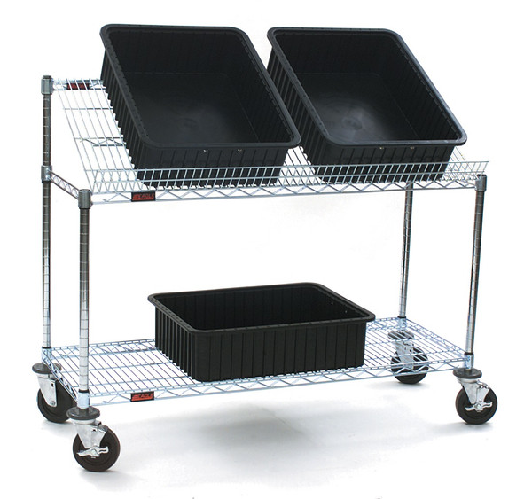 Bench Side Tote Box Carriers, 18"x 36", Mfg Eagle by Cleanroom World