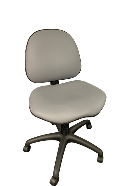 Environment Chairs, Cleanroom, Saddle Seat, Back Tilt, Standard Back, Gray By Cleanroom World