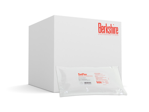 Berkshire Wipes, Validated Sterile SatPax®, 9" x 9", Poly/Cellulose Hydroentangled Nonwoven Construction By Cleanroom World