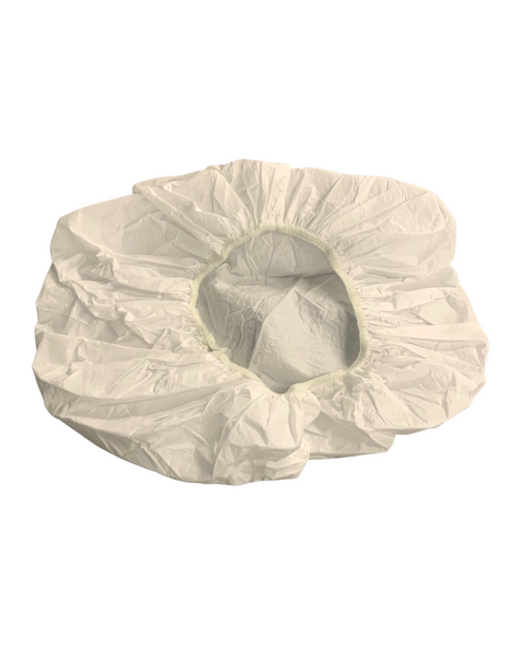 Microporous KeyGuard Bouffant Caps, 24" White, Latex Free, 250 bags/case By Cleanroom World