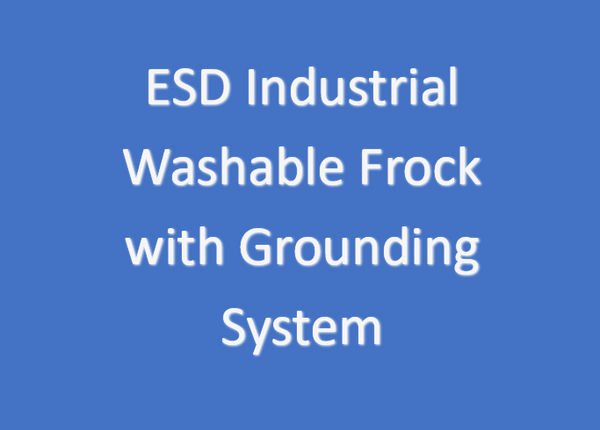 ESD Industrial Washable Frock: With Grounding System, PA Fabric, Poly-Cotton Blend, 66% Pol, 32% Cot, 2% CF, Multiple Colors, XS-7XL, ES-ESM-X-I2-T4