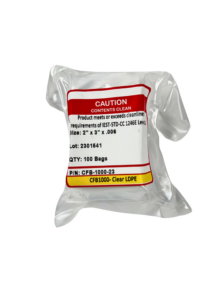 Poly LPDE Bags, 2" x 3", 6 mil, Level 100 Cleaned by Cleanroom World 