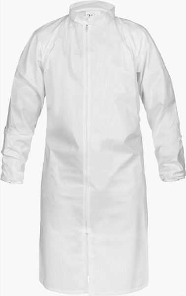 Microporous Frocks, Cleanroom Processed, Zipper Front, Elastic Wrists, Lakeland CleanMax, Individually Packaged, 30/case By Cleanroom World