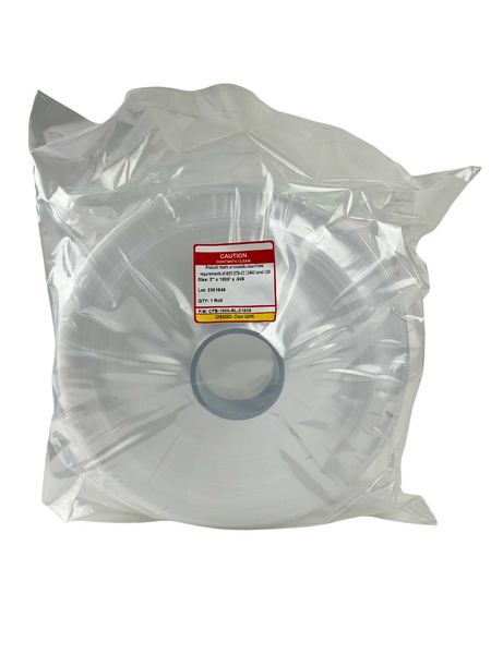 Poly LDPE Tubing, 2" x 1000', 6 mil, Cleaned to Level 100 by Cleanroom World