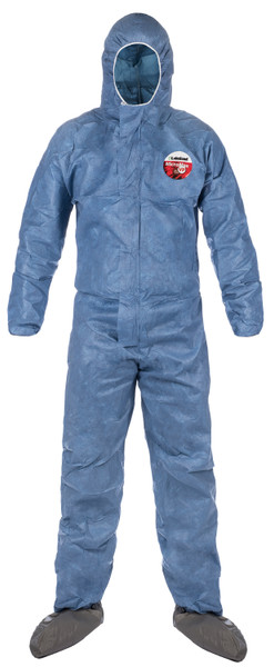 MicroMax VP Coveralls, Zipper Front, Sealable Storm-flap, Attached Hood, Boot and Elastic Wrists, LG, 25/Case By Cleanroom World