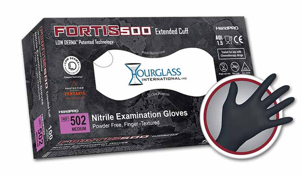 Exam Gloves, 500 Series, Nitrile, Extended Cuff, Powder Free By Cleanroom World