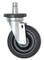 Resilient Rubber Casters, Stem/Swivel, Stainless Steel Hardware by Cleanroom World