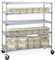 Autoclavable Lab Rack, 5 Solid Stainless Shelves, Phenolic Casters, 18" x 60"  by Cleanroom World