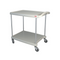 Utility Cart, 2 Polymer Shelves, 18" x 31", Gray, Casters by Cleanroom World